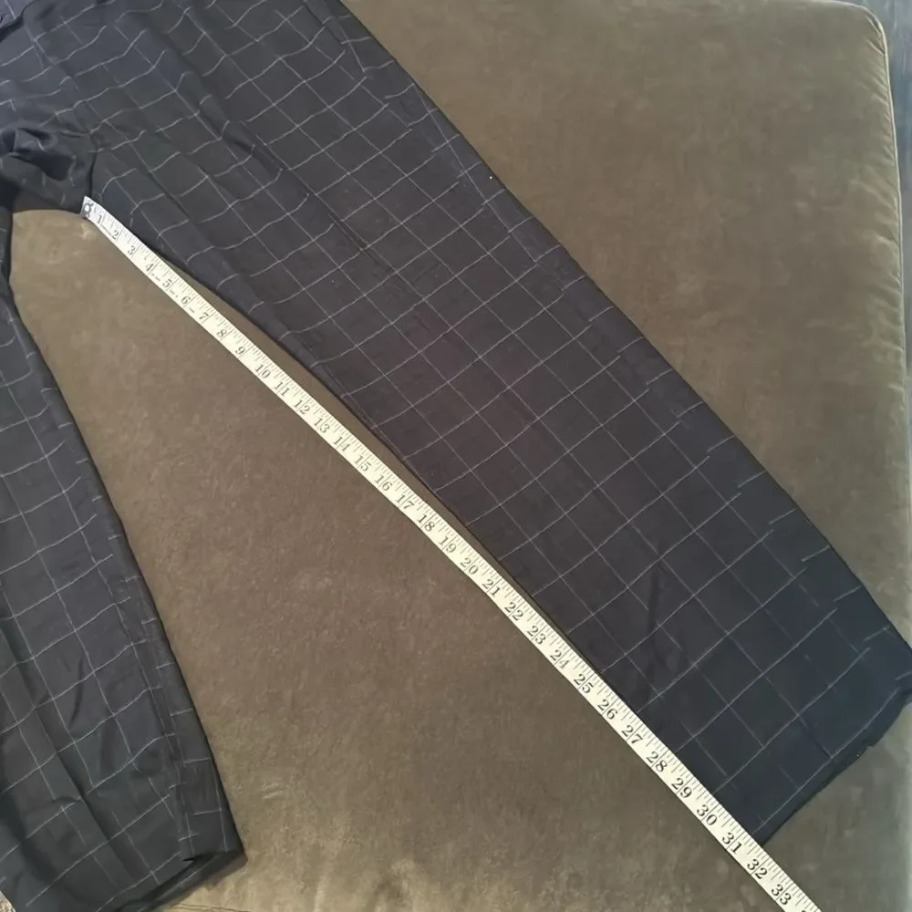 Men’s Plaid 3 Piece Slim Fit Formal Business Suit Jacket 44 Pants 40 NWT